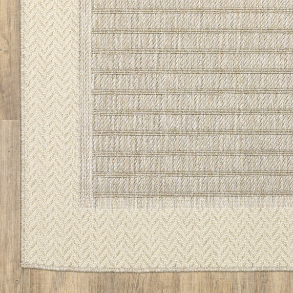 Oriental Weavers Zarina Polypropylene Flatweave Indoor Outdoor Rug with Nautical Stripe and Chevron Border Design 7'10" x 10' ZZAR05240305ST
