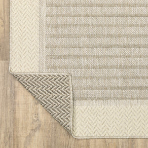 Oriental Weavers Zarina Polypropylene Flatweave Indoor Outdoor Rug with Nautical Stripe and Chevron Border Design 7'10" x 10' ZZAR05240305ST