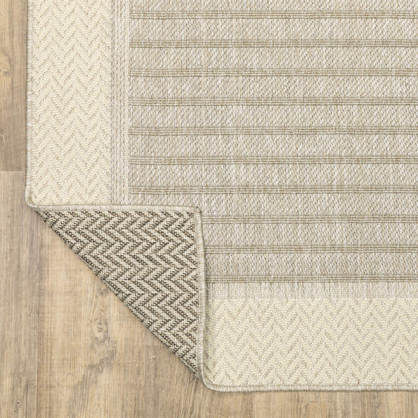 Oriental Weavers Zarina Polypropylene Flatweave Indoor Outdoor Rug with Nautical Stripe and Chevron Border Design 7'10" x 10' ZZAR05240305ST