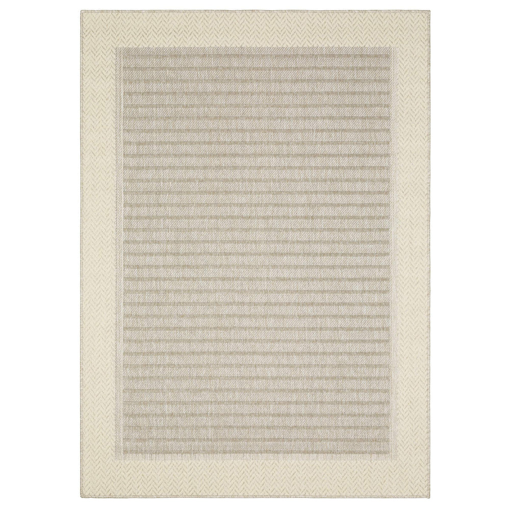 Oriental Weavers Zarina Polypropylene Flatweave Indoor Outdoor Rug with Nautical Stripe and Chevron Border Design 7'10" x 10' ZZAR05240305ST