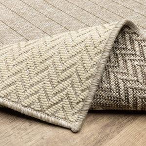 Oriental Weavers Zarina Polypropylene Flatweave Indoor Outdoor Runner Rug with Stripe Chevron Border ZZAR05056230ST