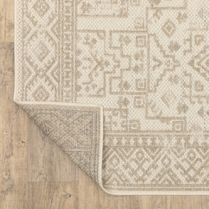 Oriental Weavers Zarina Tribal Medallion Polypropylene Flatweave Indoor Outdoor Rug Boho Chic Patio 3'3" x 5' ZZAR06100152ST
