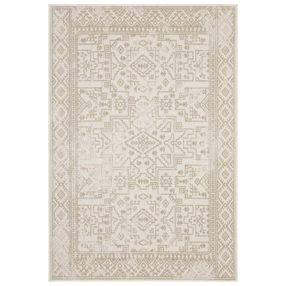 Oriental Weavers Zarina Tribal Medallion Polypropylene Flatweave Indoor Outdoor Rug Boho Chic Patio 3'3" x 5' ZZAR06100152ST
