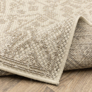 Oriental Weavers Zarina Tribal Medallion Polypropylene Flatweave Indoor Outdoor Rug Boho Chic Patio 3'3" x 5' ZZAR06100152ST