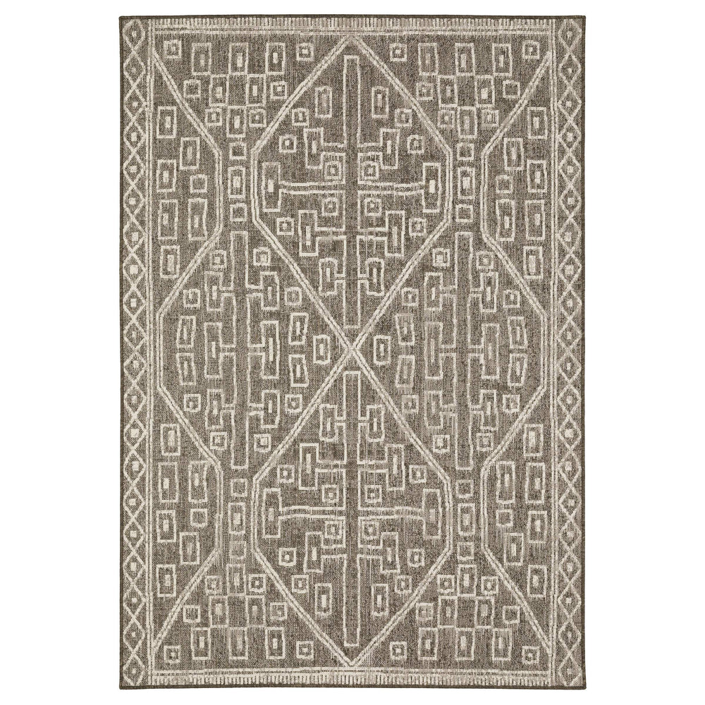 Oriental Weavers Zarina Global Diamond Medallion Polypropylene Indoor Outdoor Rug for Patio or Living Room 9'10" x 12'10" ZZAR07300390ST