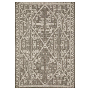Oriental Weavers Zarina Global Diamond Medallion Polypropylene Indoor Outdoor Rug for Patio or Living Room 9'10" x 12'10" ZZAR07300390ST