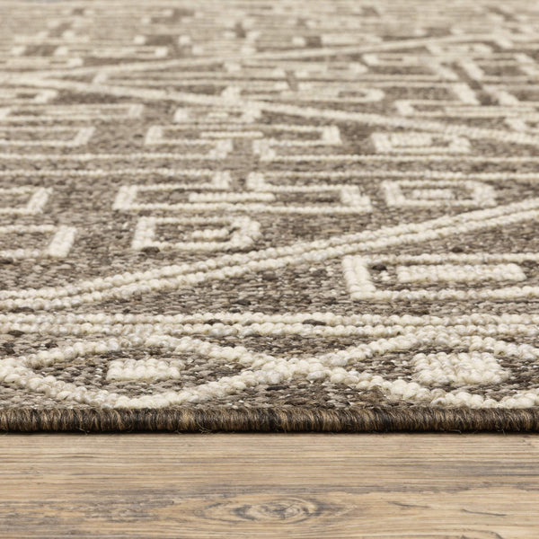 Oriental Weavers Zarina Indoor Outdoor Polypropylene Runner Rug with Global Diamond Medallion Pattern ZZAR07056230ST