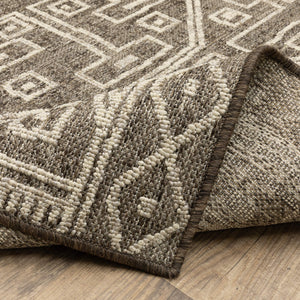 Oriental Weavers Zarina Indoor Outdoor Polypropylene Runner Rug with Global Diamond Medallion Pattern ZZAR07056230ST