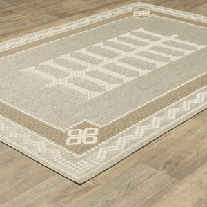 Oriental Weavers Zarina Polypropylene Flatweave Indoor Outdoor Rug with Medallion Geometric Border Pattern 7'10" x 10' ZZAR08240305ST