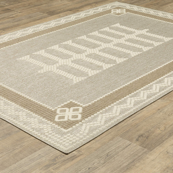 Oriental Weavers Zarina Polypropylene Flatweave Indoor Outdoor Rug with Medallion Geometric Border Pattern 7'10" x 10' ZZAR08240305ST