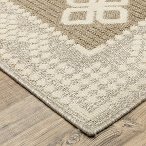 Oriental Weavers Zarina Polypropylene Flatweave Indoor Outdoor Rug with Medallion Geometric Border ZZAR08056230ST