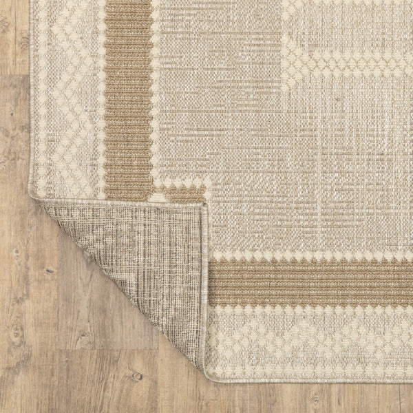 Oriental Weavers Zarina Polypropylene Flatweave Indoor Outdoor Rug with Medallion Geometric Border ZZAR08056230ST