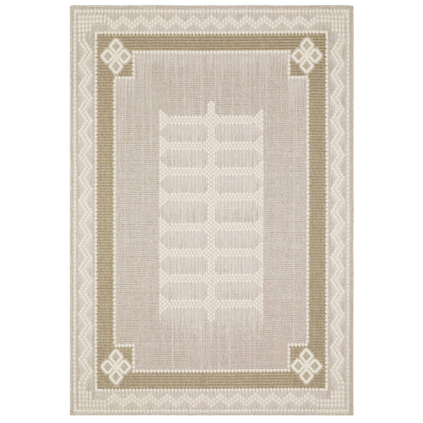 Oriental Weavers Zarina Polypropylene Flatweave Indoor Outdoor Rug with Medallion Geometric Border Pattern 7'10" x 10' ZZAR08240305ST