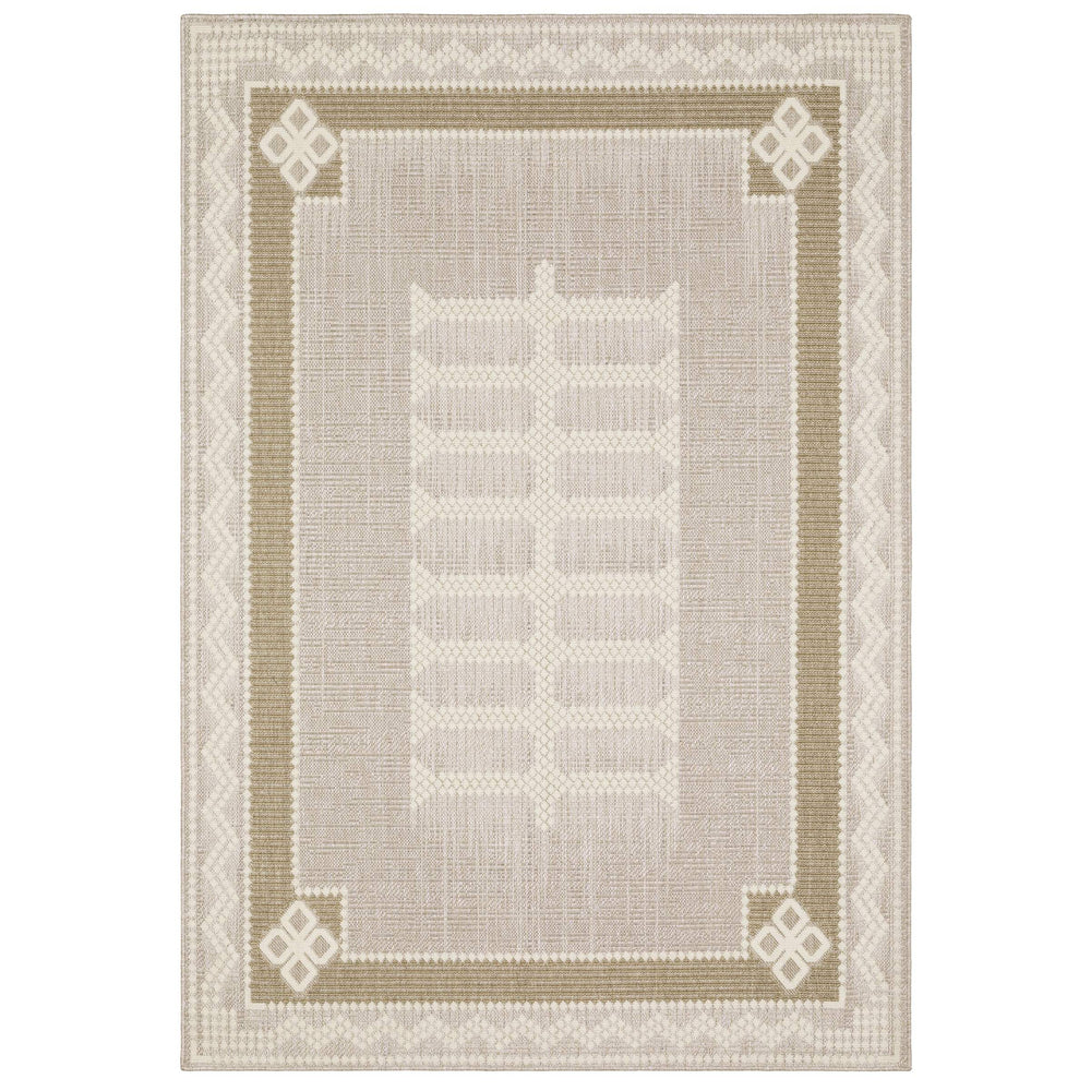 Oriental Weavers Zarina Polypropylene Flatweave Indoor Outdoor Rug with Medallion Geometric Border ZZAR08056230ST