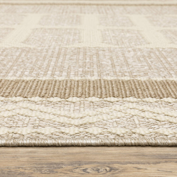 Oriental Weavers Zarina Polypropylene Flatweave Indoor Outdoor Rug with Medallion Geometric Border ZZAR08056230ST