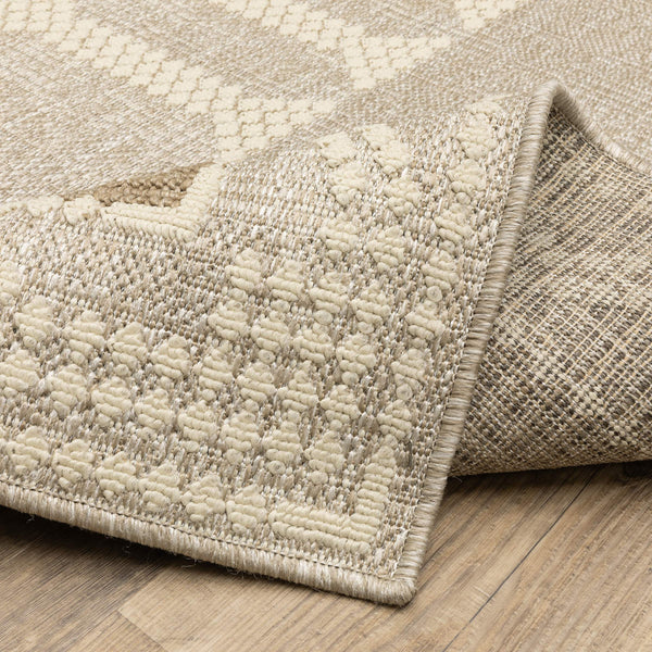 Oriental Weavers Zarina Polypropylene Flatweave Indoor Outdoor Rug with Medallion Geometric Border ZZAR08056230ST