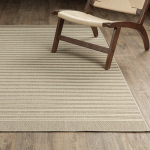 Oriental Weavers Zarina Polypropylene Flatweave Indoor Outdoor Runner Rug Neutral Pinstripe Jute Look ZZAR09056230ST