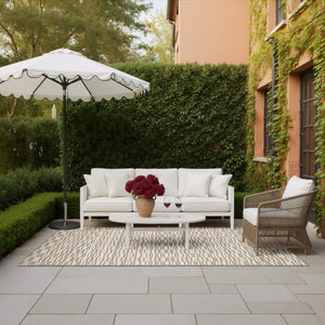 Oriental Weavers Zarina Polypropylene Flatweave Indoor Outdoor Runner Rug Earthy Neutral Tones ZZAR10056230ST
