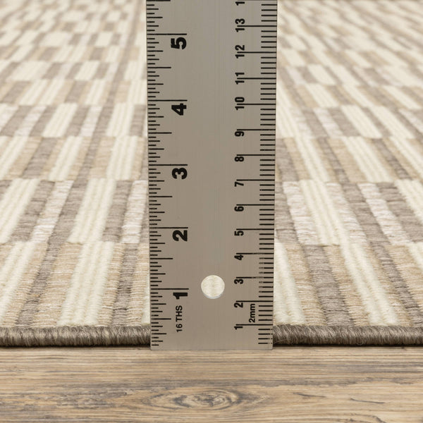 Oriental Weavers Zarina Polypropylene Flatweave Indoor Outdoor Runner Rug Earthy Neutral Tones ZZAR10056230ST