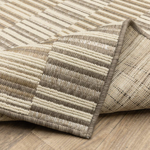 Oriental Weavers Zarina Polypropylene Flatweave Indoor Outdoor Runner Rug Earthy Neutral Tones ZZAR10056230ST
