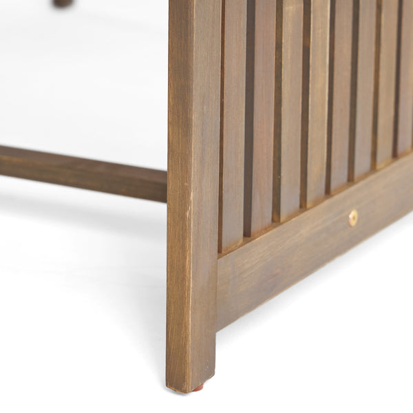 English Elm Christopher Knight Home® - CASA Acacia Coffee Table for Outdoor Patios — Stained Treated Wood, Compact Yet Spacious 40"W Grey 63307.00GRY