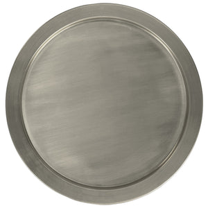 English Elm Corbin Handcrafted Hammered Metal Side Table — 16" Drum Accent Table with Durable Powder Coat Finish Gray B136P158999