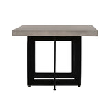 VIG Furniture Modrest Sharon Modern Concrete & Black Metal Dining Table VGLBOWEN-DT200-01