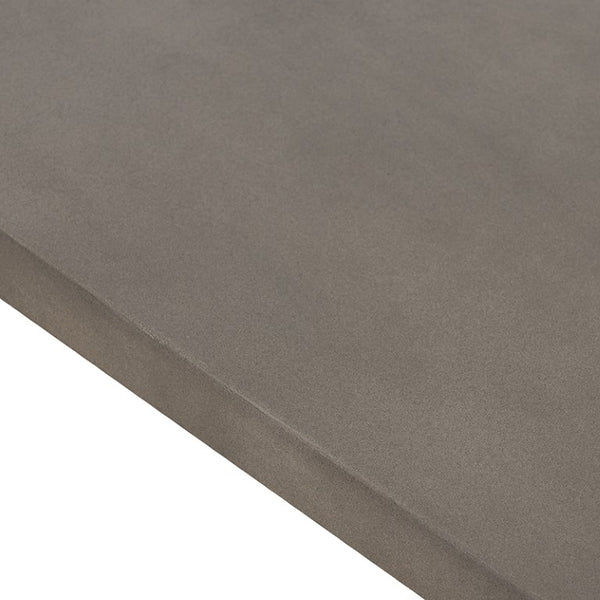 VIG Furniture Sharon Grey Concrete Top End Table With Black T-Shaped Metal Base, Rust‑Resistant Outdoor-Ready Accent VGLBOWEN-LT45-01