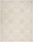 Nourison Jubilant JUB06 Machine Made Power-loomed Narrow Border Indoor Only Farmhouse Contemporary Rug Ivory Beige, Ivory Beige 100% Polypropylene 99446975508