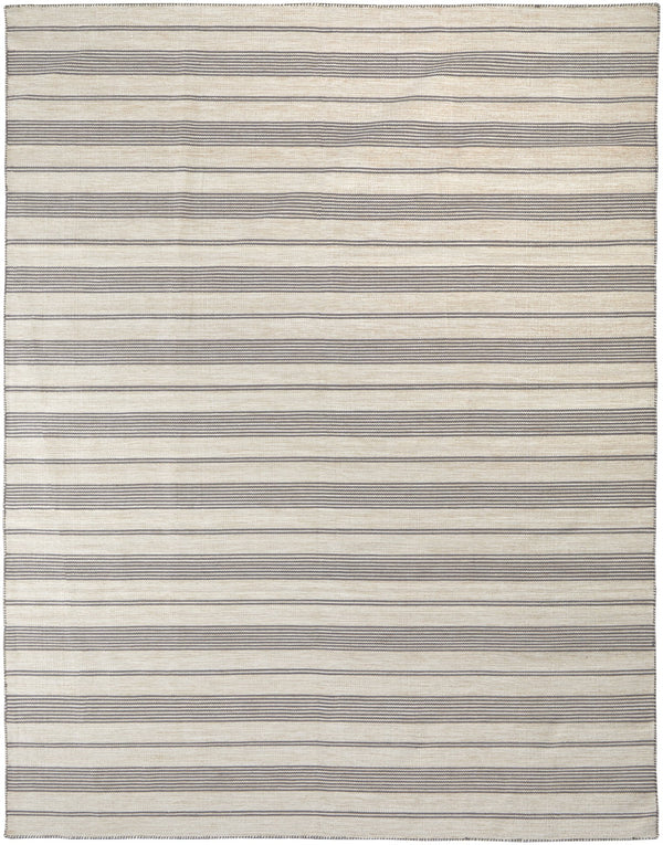 Feizy Rugs Duprine Eco-friendly Hand-woven Indoor Rug - Stylish Nautical Design With Classic Pin Stripes Gray,Ivory Pet,Polyester 7220560fgry000g99