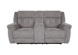 Parker House Richland - Bristol Grey Power Reclining Sofa And Loveseat Grey 100% Polyester (S) Mric-32ph-brgr