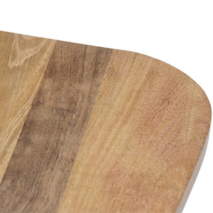 English Elm Patrice Handcrafted Mango Wood Accent Table with Gold Hairpin Legs — Natural Finish, Modern Chic B136P158987