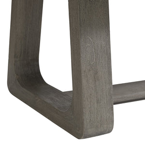 Bernhardt Bernhardt Trouville Concrete Top Dining Table With Sculptural Teak Pedestal Base, Weather‑Resistant Elegance K1865