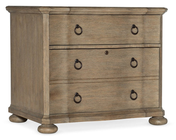 Hooker Furniture Corsica Acacia Lateral File Cabinet With Locking Drawer, Burnished Bronze Hardware, Rustic Charm 5180-10466