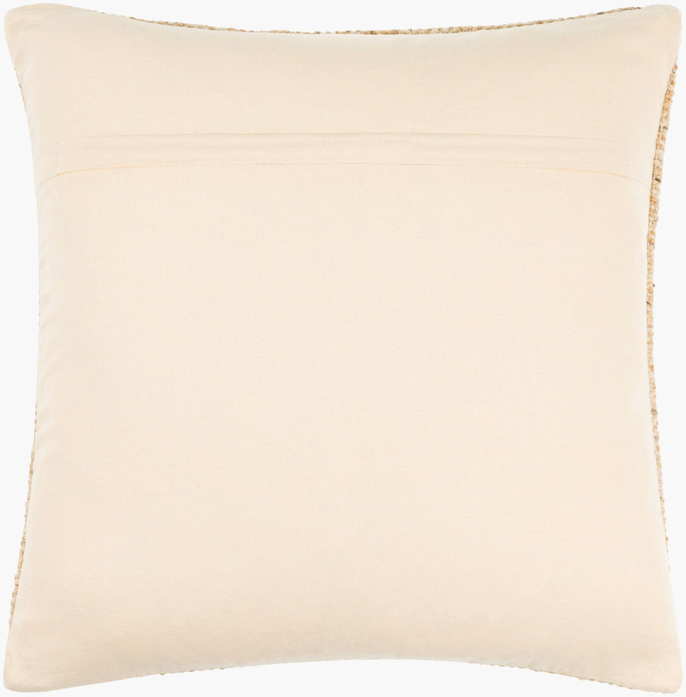 Surya Oswin Accent Pillow - Luxurious 18"L X 18"W Wool & Cotton Blend For Cozy Cottage Home Decor Light Beige Wool,Cotton Own001-2020d