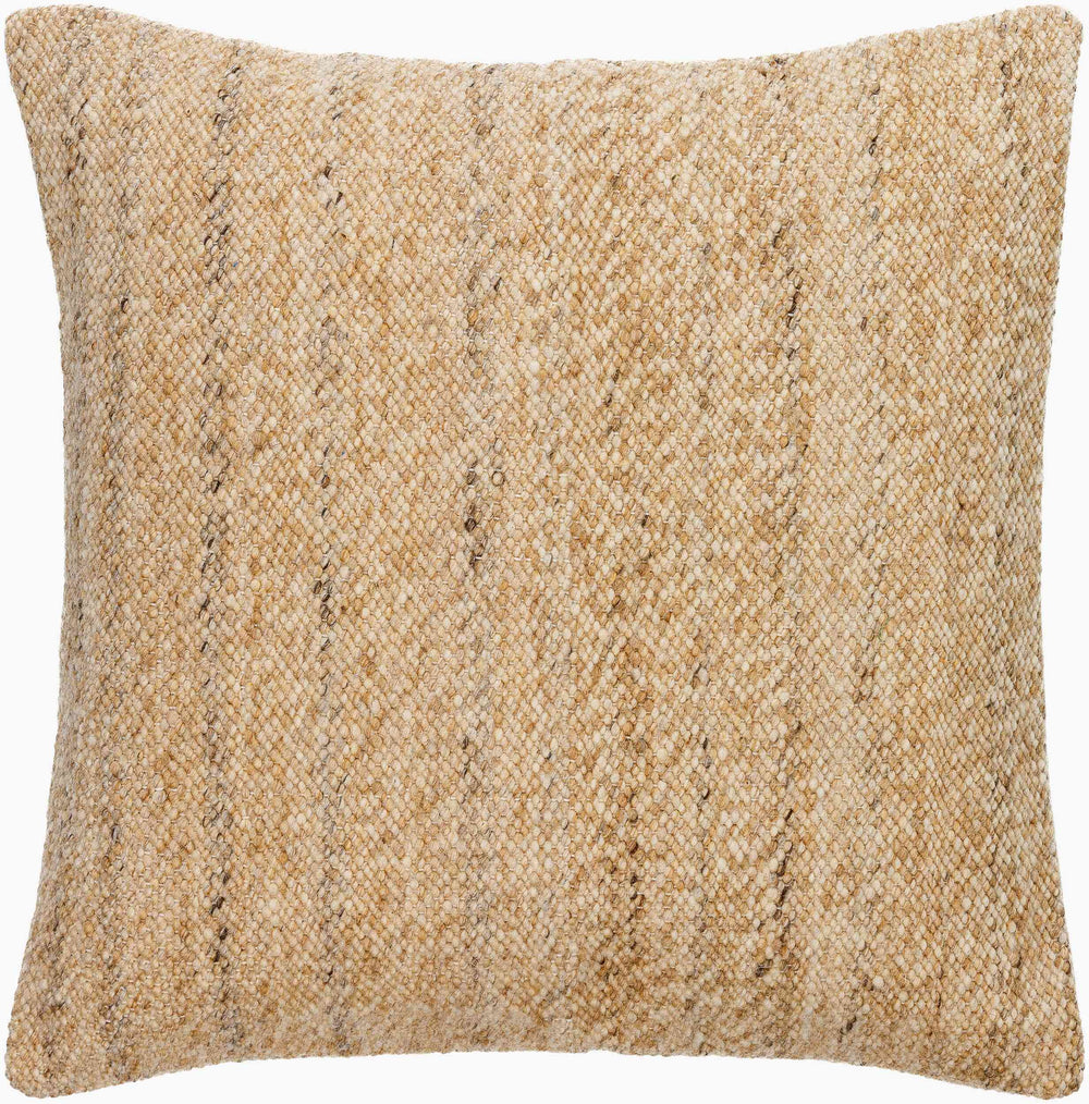 Surya Oswin Accent Pillow - Luxurious 18"L X 18"W Wool & Cotton Blend For Cozy Cottage Home Decor Light Beige Wool,Cotton Own001-2020d