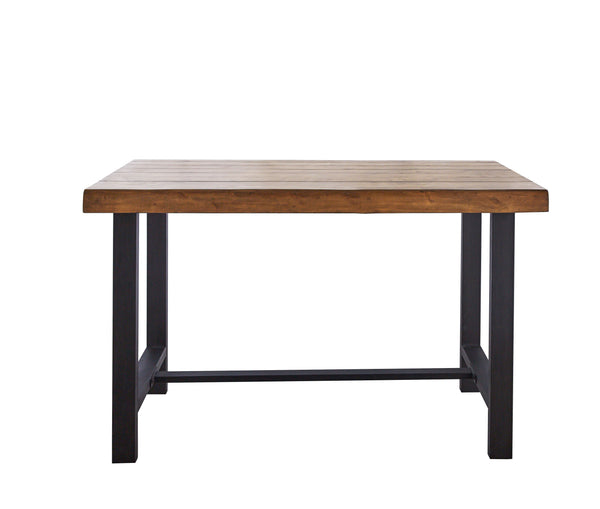 English Elm Steve Silver - Landon Counter Table Set - Dark Brown Iron Base, Birch Veneer Top, Counter Height Seating for 4 B081P157215