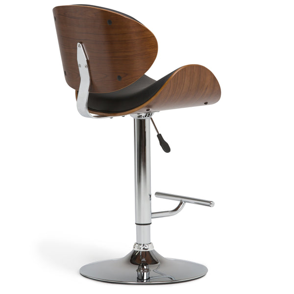 English Elm Marana Adjustable Swivel Bar Stool – Stylish Mid-Century Modern Design With Comfortable Padded Seat B136P158923