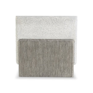 Bernhardt Bernhardt Monolith Square Side Table Millstone Faux Stone With Puma Wire‑Brushed Oak Sculptural Base 343120