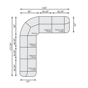 Bernhardt Bernhardt Stadium‑Scale 6‑Piece Power Motion Sectional — Plush Deep Upholstery, Hidden Controls, Modern Sculptural Design K2246