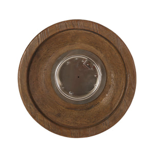 English Elm Round Mgo Concrete Outdoor Fire Pit 40000 Btu Propane Patio Gathering Centerpiece 62229.00DBRN-40K
