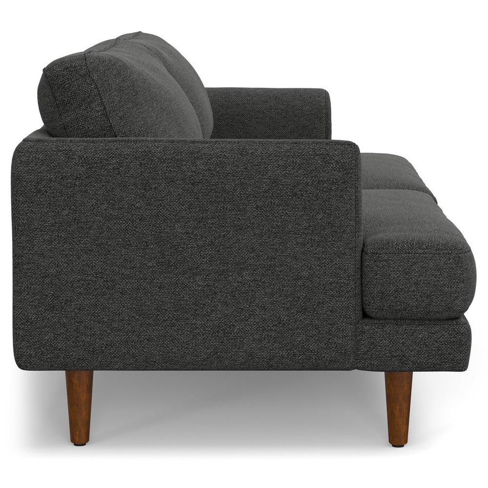 English Elm Livingston 76-Inch Charcoal Grey Loveseat Sofa – Mid-Century Comfort For Small Spaces, Eco-Friendly Design B136P159622