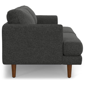 English Elm Livingston 76-Inch Charcoal Grey Loveseat Sofa – Mid-Century Comfort For Small Spaces, Eco-Friendly Design B136P159622