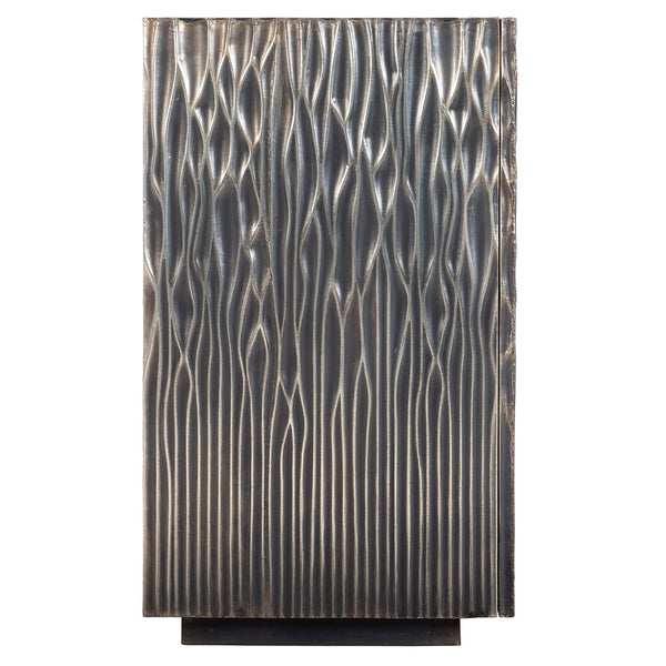 Bernhardt Bernhardt Skylar Door Chest In German Silver & Mango Wood — Textured Doors, Soft-Close, Cable-Ready 301118