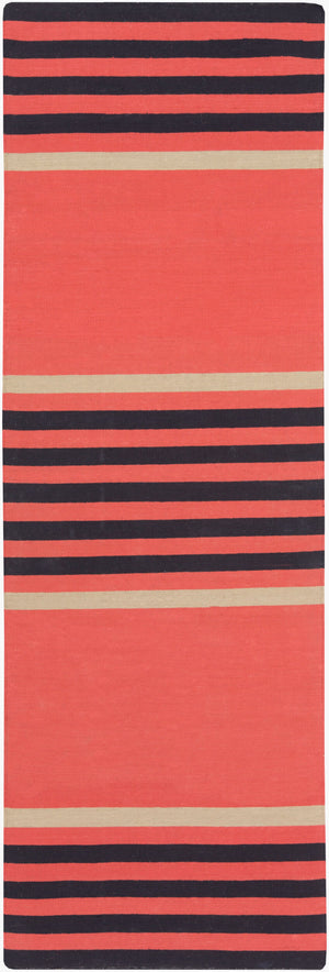 Surya Oxford Oxf-3002 2'6" X 8' Handmade Cotton Rug - Durable, Modern Design For Timeless Home Decor Charm Dusty Coral Cotton Oxf3002-268