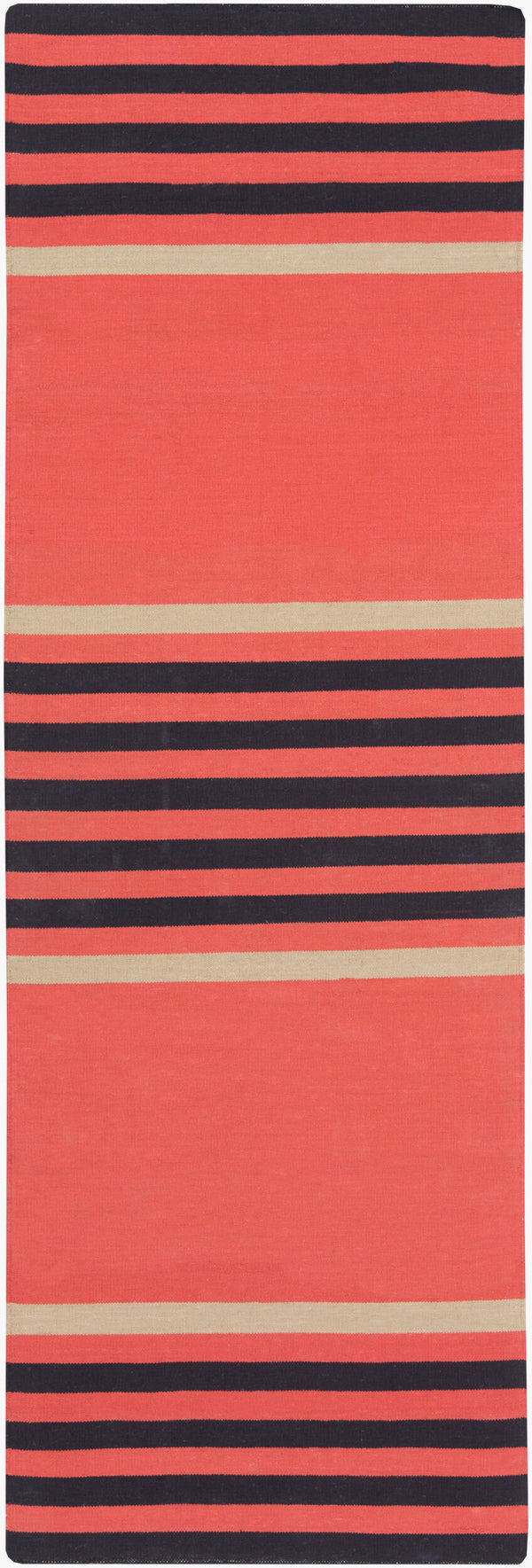 Surya Oxford Oxf-3002 2'6" X 8' Handmade Cotton Rug - Durable, Modern Design For Timeless Home Decor Charm Dusty Coral Cotton Oxf3002-268