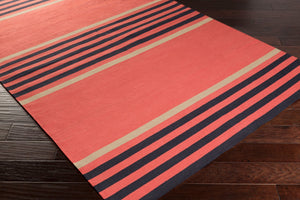 Surya Oxford Oxf-3002 2'6" X 8' Handmade Cotton Rug - Durable, Modern Design For Timeless Home Decor Charm Dusty Coral Cotton Oxf3002-268