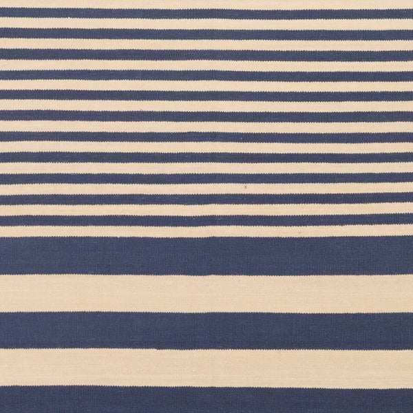 Surya Oxford Oxf-3002 2'6" X 8' Handmade Cotton Rug - Durable, Modern Design For Timeless Home Decor Charm Navy Cotton Oxf3003-811