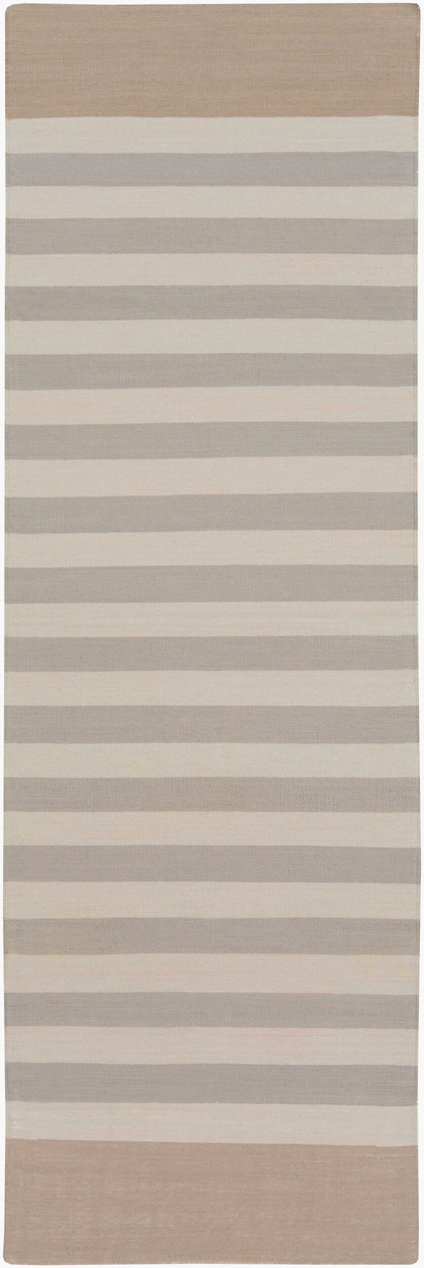 Surya Oxford Oxf-3002 2'6" X 8' Handmade Cotton Rug - Durable, Modern Design For Timeless Home Decor Charm Medium Gray Cotton Oxf3009-268