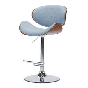 English Elm Marana - Stylish Adjustable Swivel Bar Stool In Denim Blue For Modern Kitchens & Home Bars B136P158926